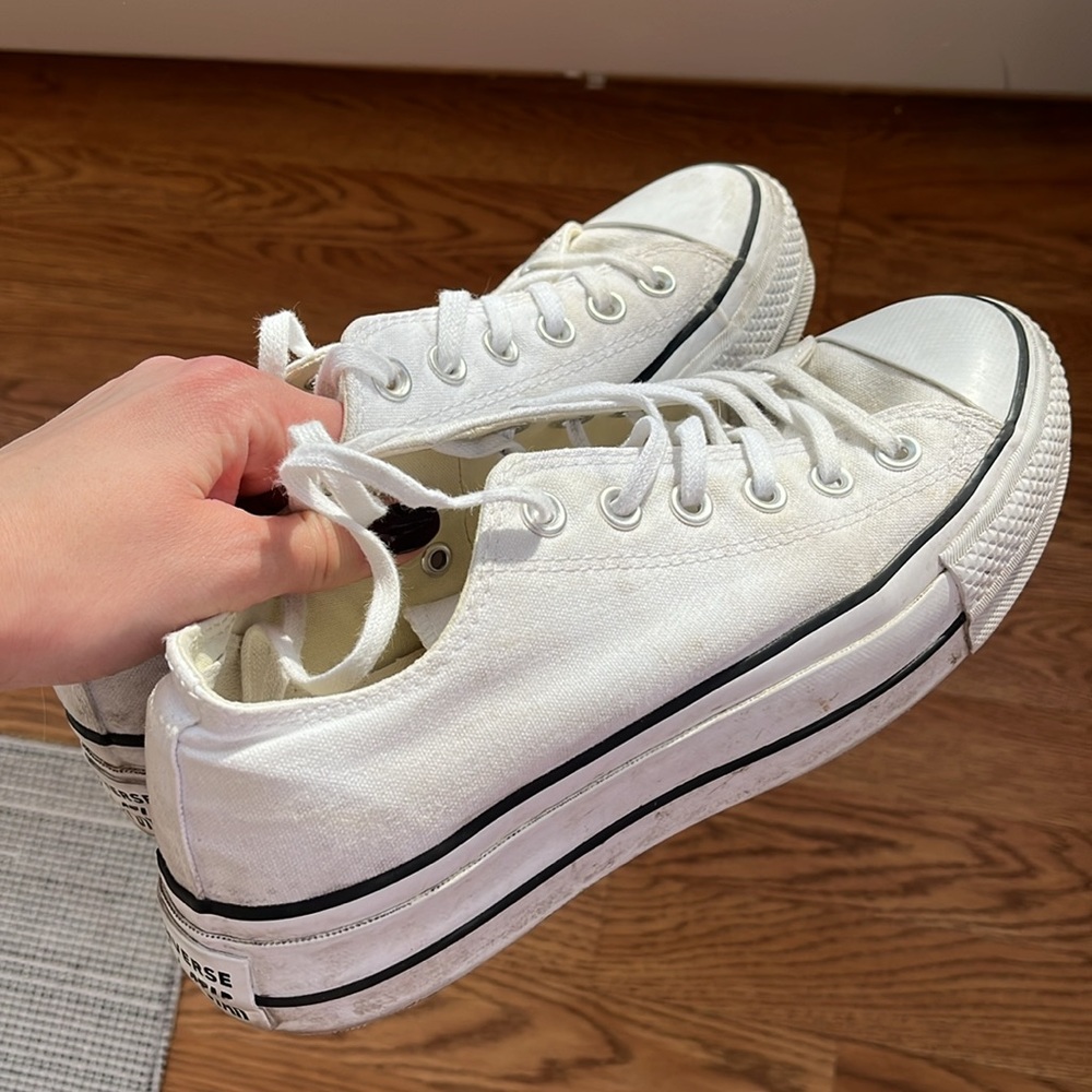 Platform white converse